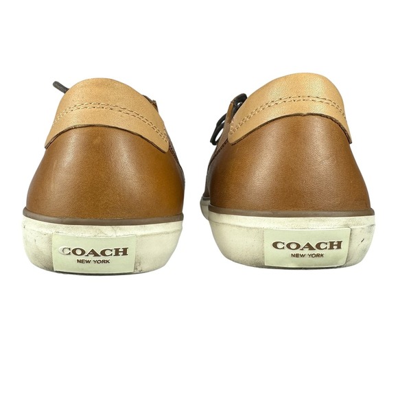 Coach Perkins Mens Leather Sneakers Saddle Brown Size 9.5 - Picture 9 of 16